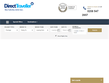 Tablet Screenshot of directtraveller.com